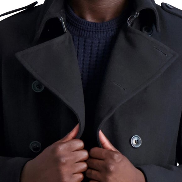 NEW Karl Lagerfeld Paris Double Beasted Coat XXL Black - Picture 6 of 7